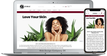 Web Design Porfolio: Zorai Skin Care